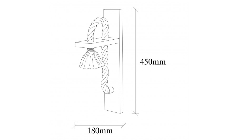 Lampa de perete Erebos - 117-A 18 x 45 x 9 cm