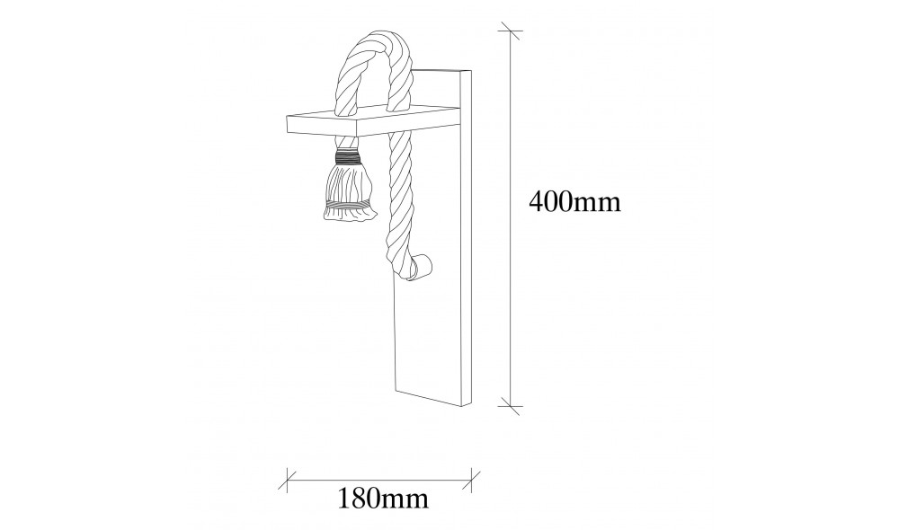 Lampa de perete Erebos - 118-A 18 x 40 x 11 cm