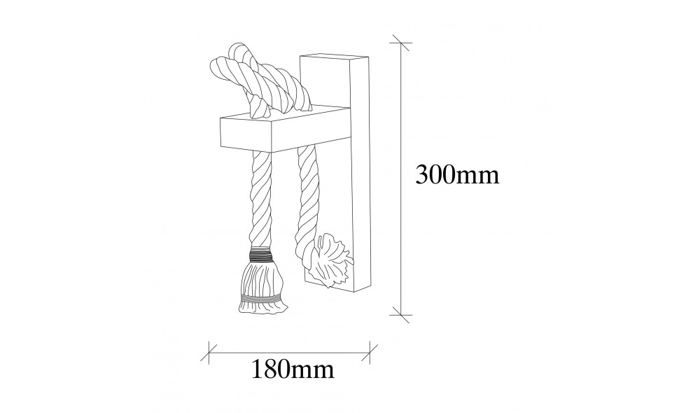 Lampa de perete Erebos - 119-A 18 x 30 x 8 cm