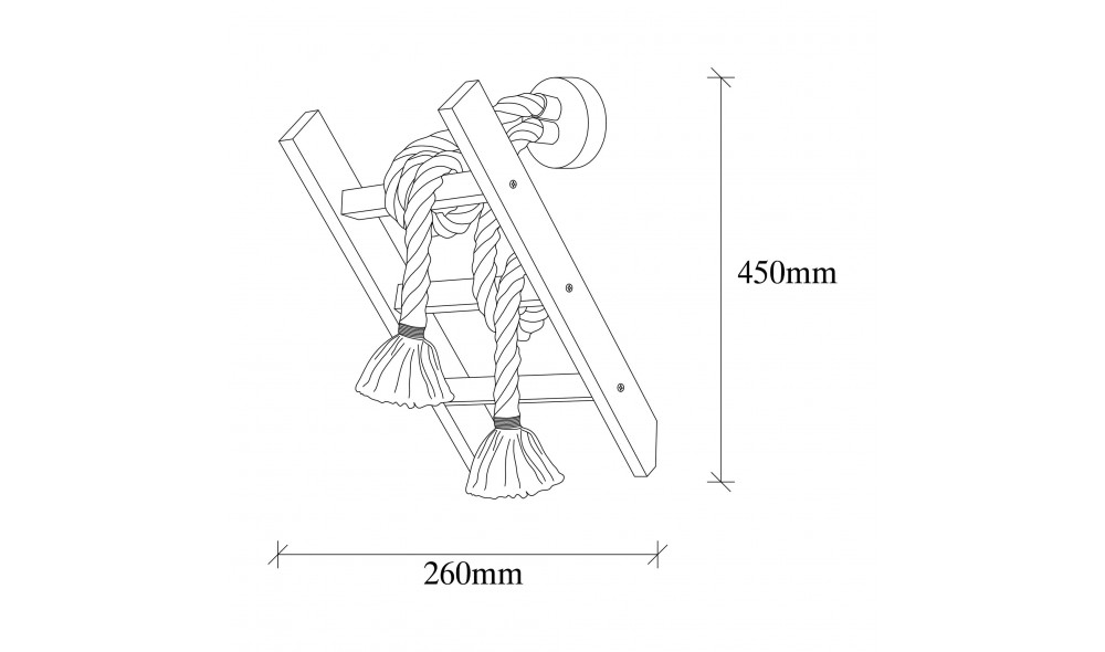 Lampa de perete Erebos - 120-A 26 x 45 x 25 cm