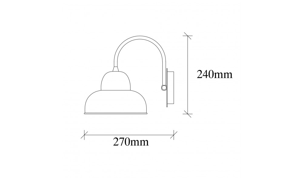 Lampa de perete Berceste - 180NEGRU-A 27 x 24 x 20 cm