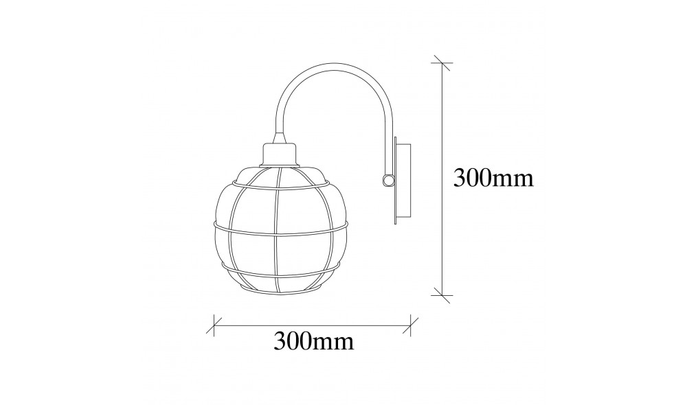 Lampa de perete Safderun - 402-A 27 x 30 x 23 cm