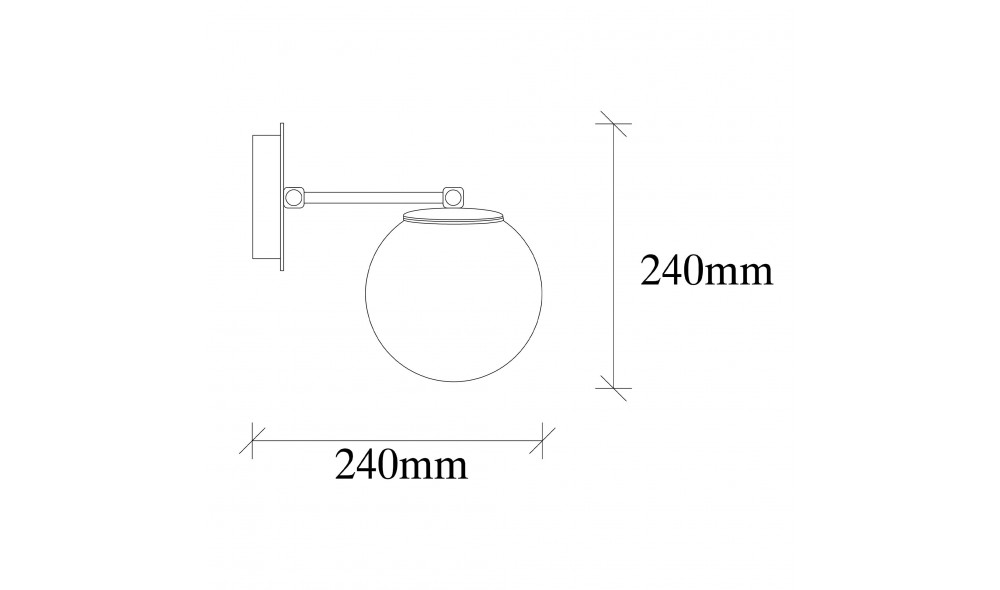 Lampa de perete Legenda mea - 145-A 24 x 24 x 15 cm