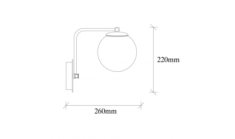 Lampa de perete Daisy - 146-A 22 x 26 x 15 cm