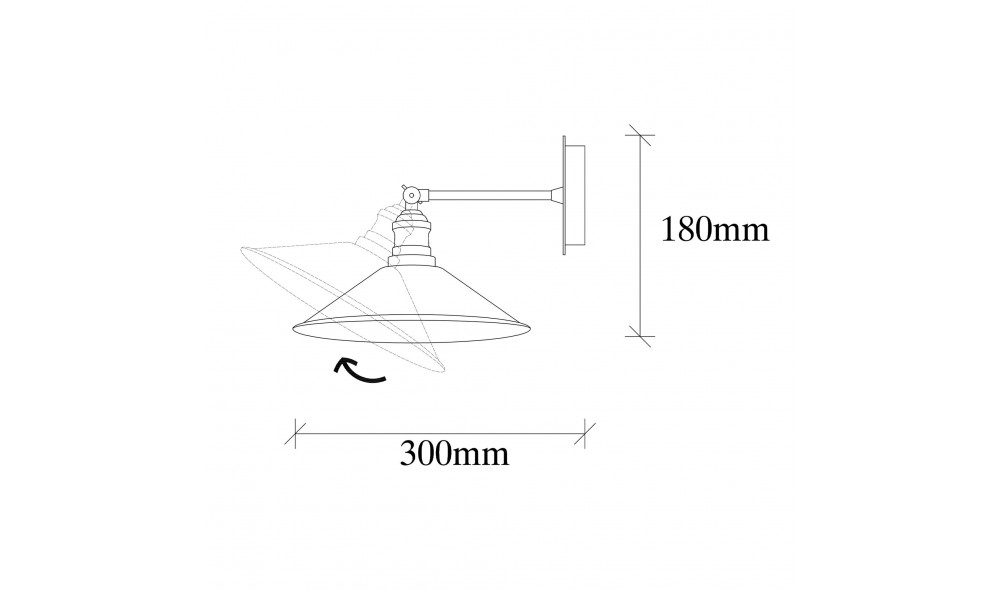 Lampa de perete Berceste - 250-A 30 x 24 x 18 cm