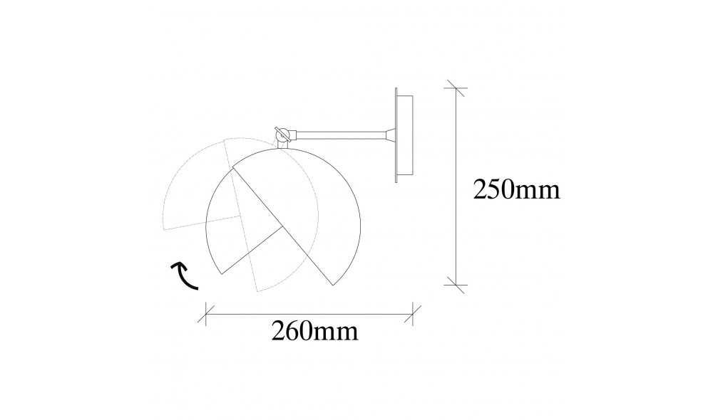 Lampa de perete Berceste - 252-A 25 x 26 x 20 cm