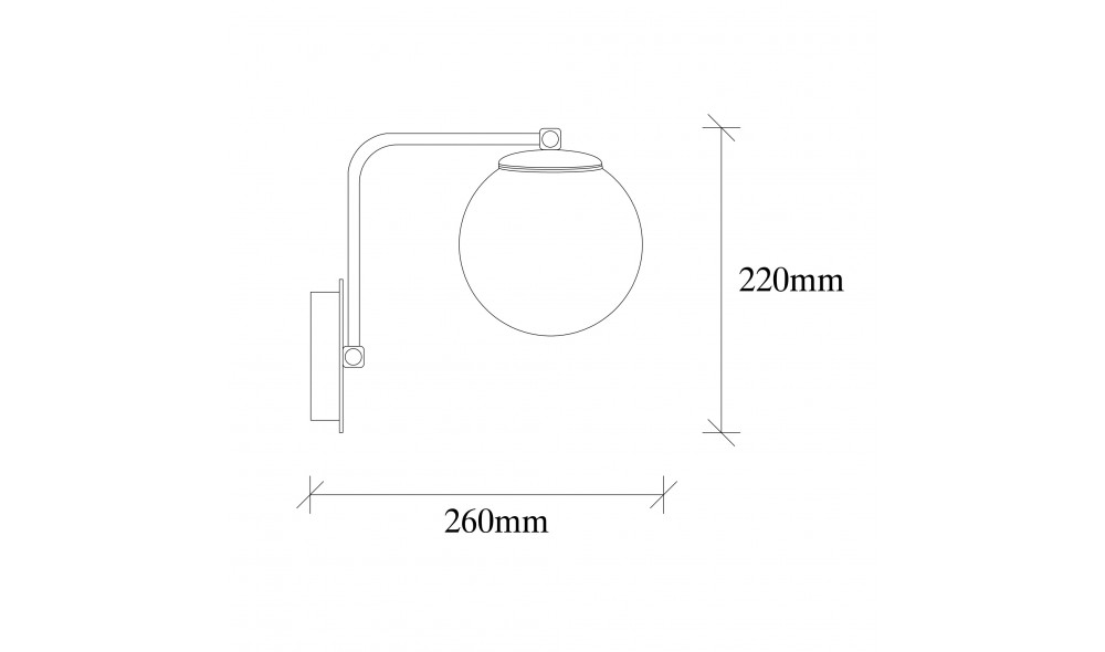 Lampa de perete Daisy-147-A 26 x 22 x 15 cm