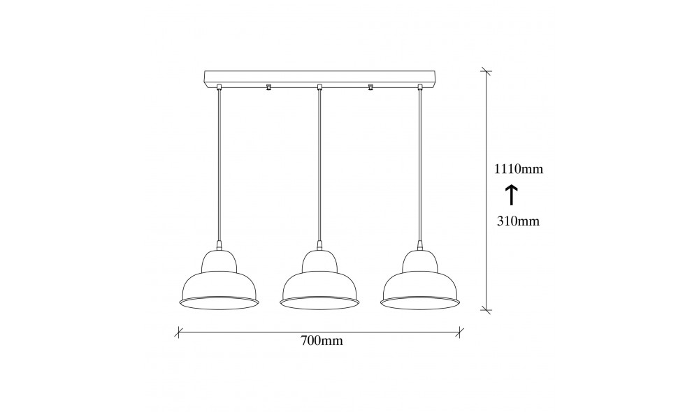 Candelabru Berceste - 180BLACK-S1 70 x 111 x 40 cm