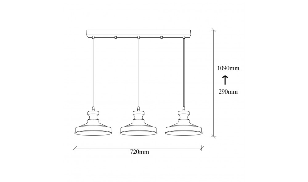 Candelabru Berceste - 182BLACK-S1 72 x 109 x 22 cm