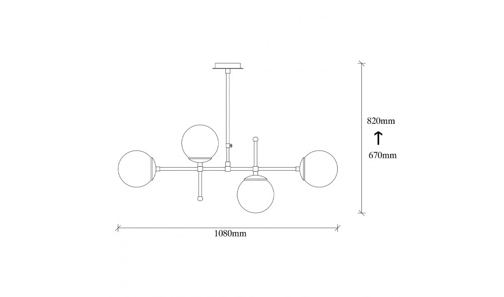 Candelabru Legenda mea - 145-AV2 90 x 67 x 15 cm