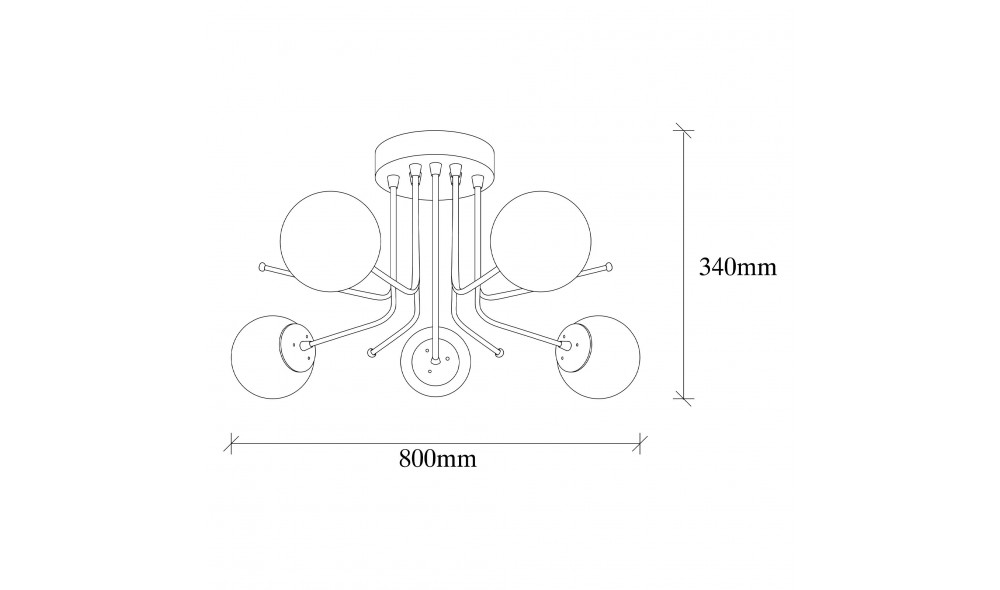 Candelabru Daisy - 146-AV2 80 x 34 x 80 cm