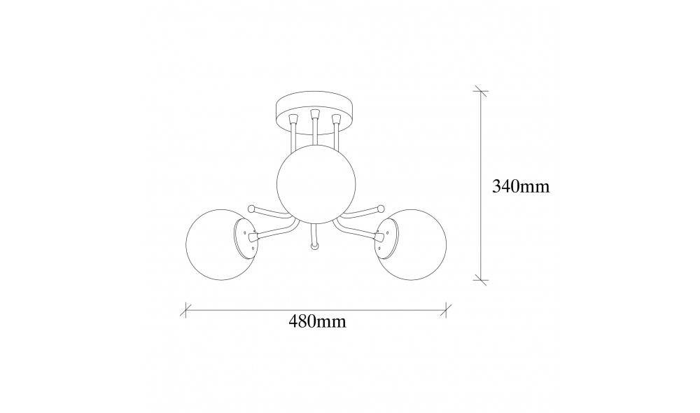 Candelabru Daisy - 146-AV3 48 x 34 x 48 cm