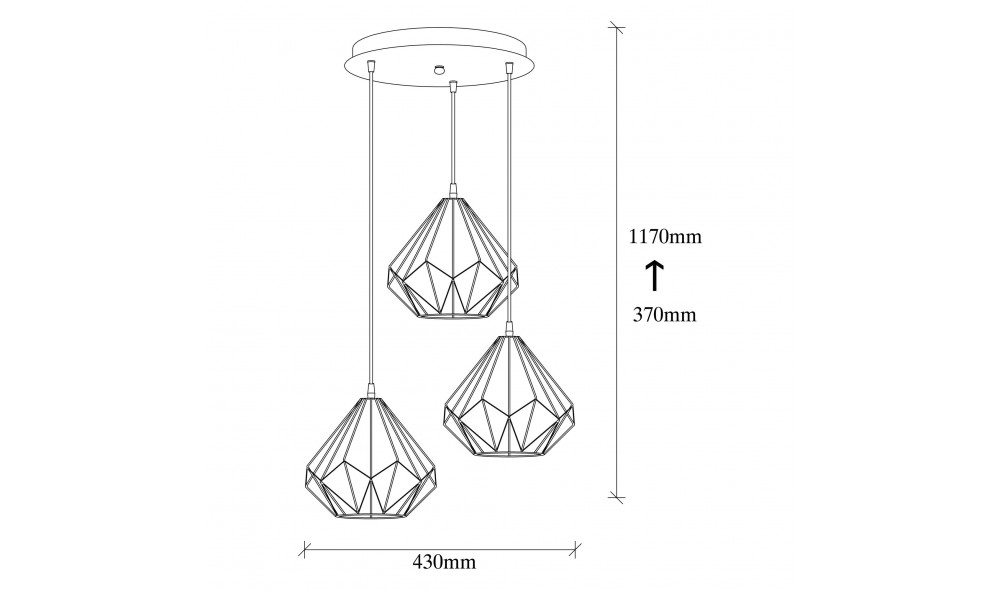 Candelabru Diamant - 704-S2 43 x 117 x 43 cm