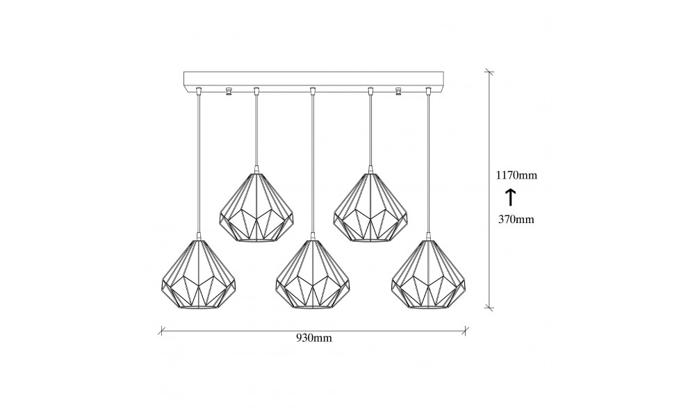 Candelabru Diamant - 704-5S1 93 x 117 x 93 cm