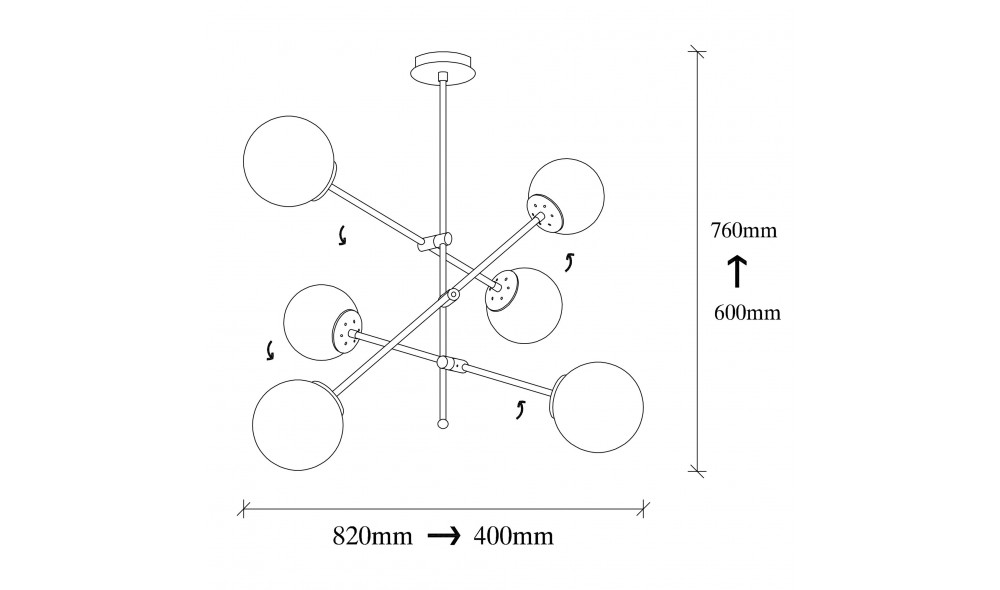 Candelabru Marti - NT - 106 82 x 76 x 82 cm