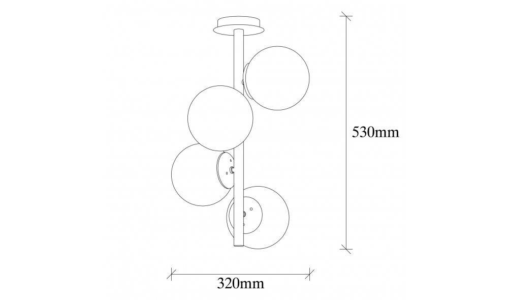 Candelabru Faze - NT - 138 32 x 53 x 32 cm