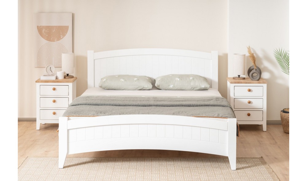 Pat dublu, Karya - 120x200 cm, Alb