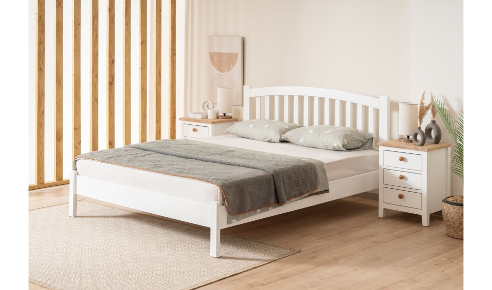 Pat dublu, Nil - 120x200 cm, Alb