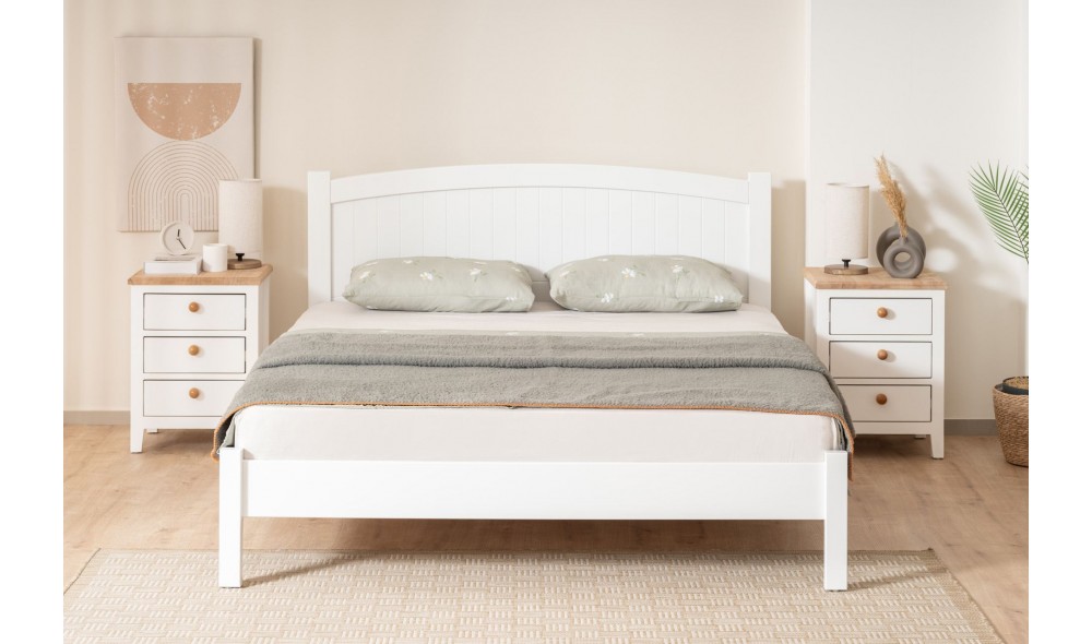 Pat dublu, Ruzgar - 120x200 cm, Alb