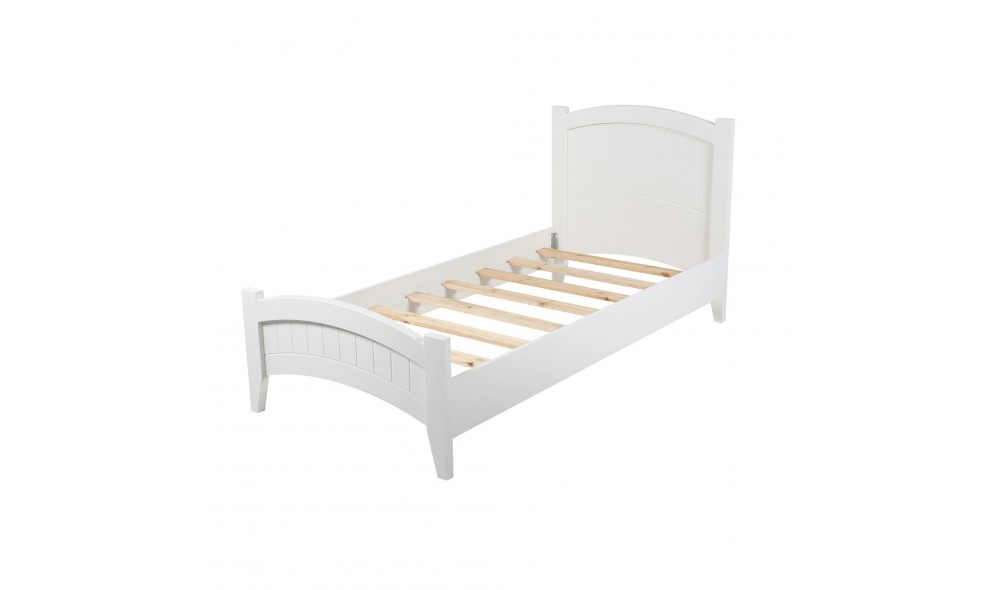 Pat de o persoana, Karya - 90x200 cm, Alb