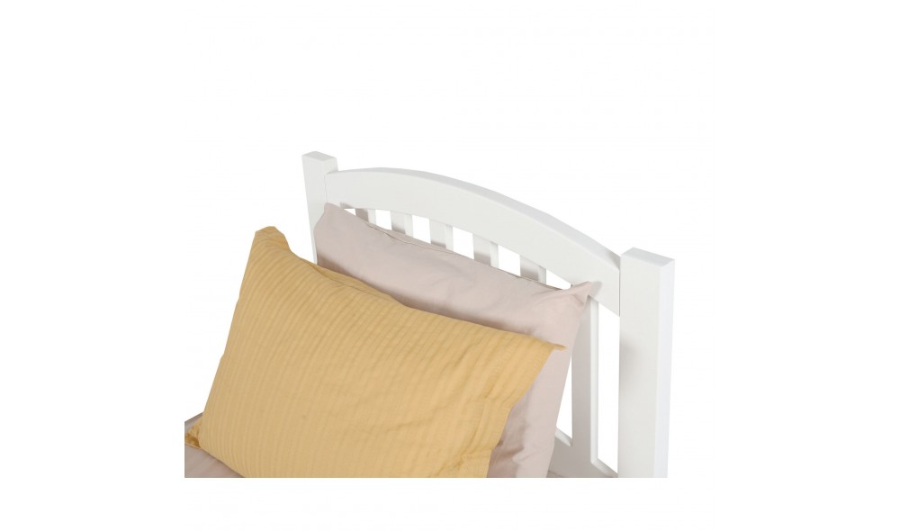 Pat de o persoana, Lrya - 90x200 cm, Alb