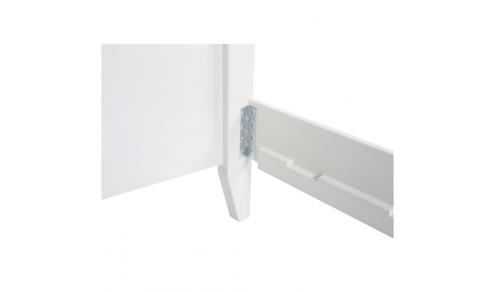 Pat de o persoana, Lrya - 90x200 cm, Alb