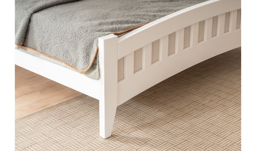 Pat de o persoana, Lrya - 90x200 cm, Alb