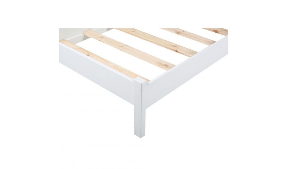 Pat de o persoana, Ruzgar - 90x190 cm, Alb