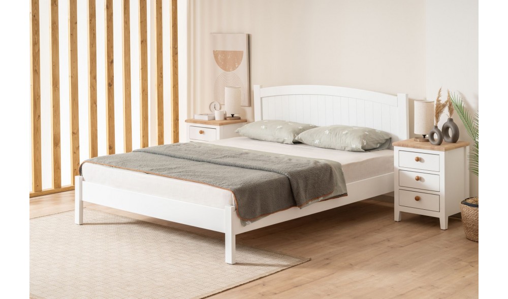 Pat de o persoana, Ruzgar - 90x200 cm, Alb