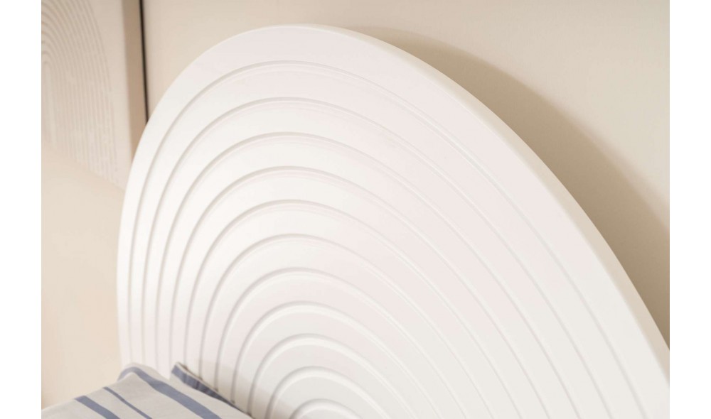 Pat de o persoana, Turtle - 90x190 cm, Alb