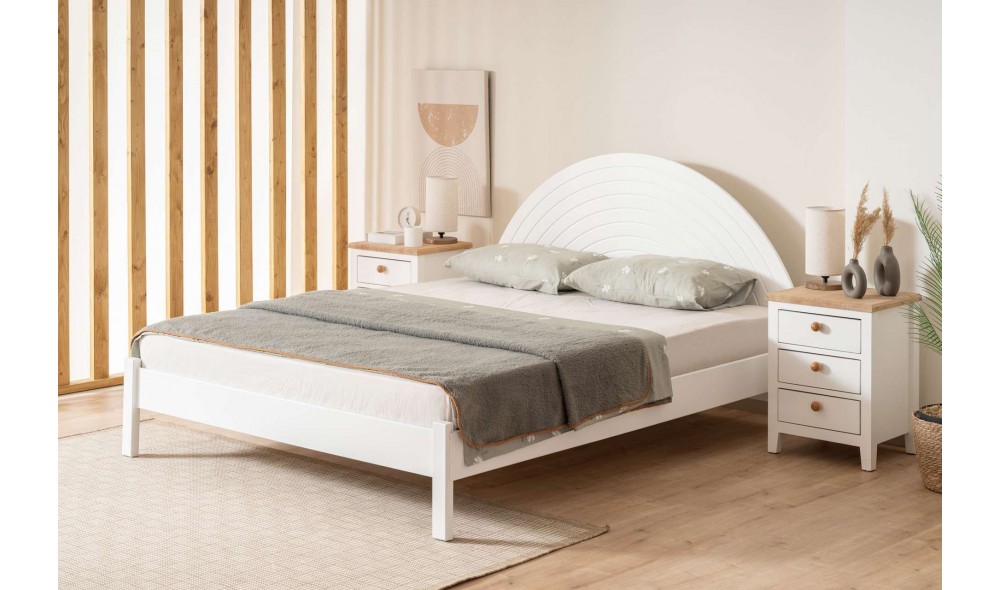 Pat dublu, Turtle - 120x200 cm, Alb