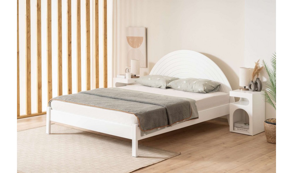 Pat dublu, Turtle - 120x200 cm, Alb