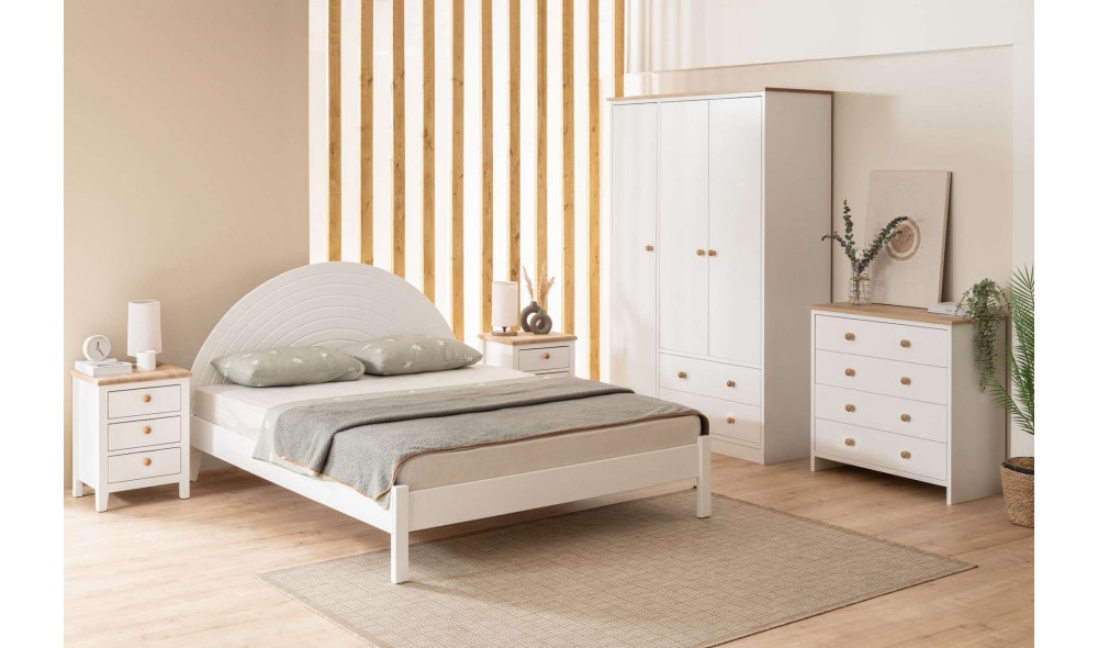 Pat dublu, Turtle - 160x200 cm, Alb