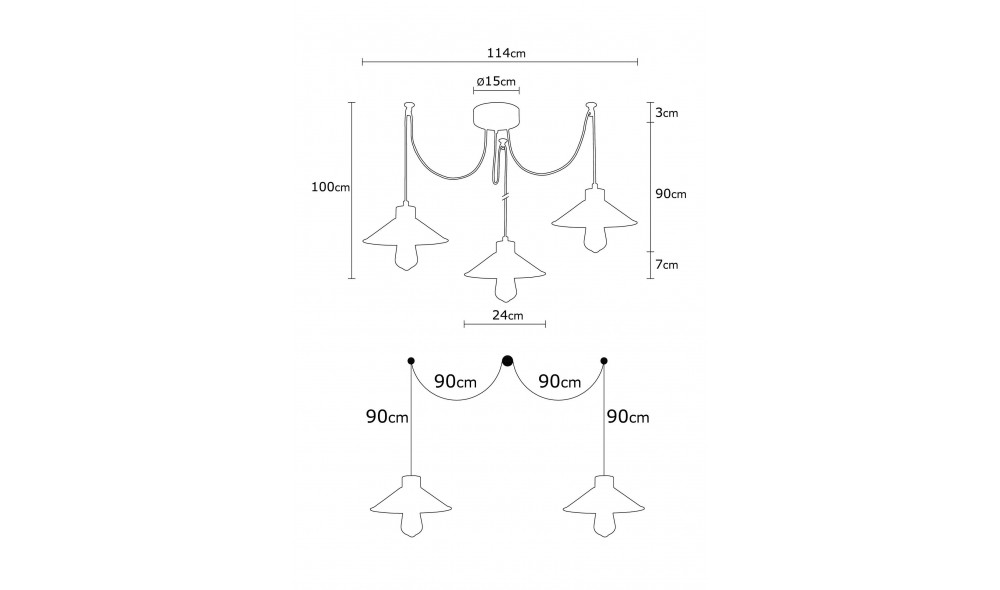 Candelabru Manavgat - N-553 24 x 100 x 114 cm