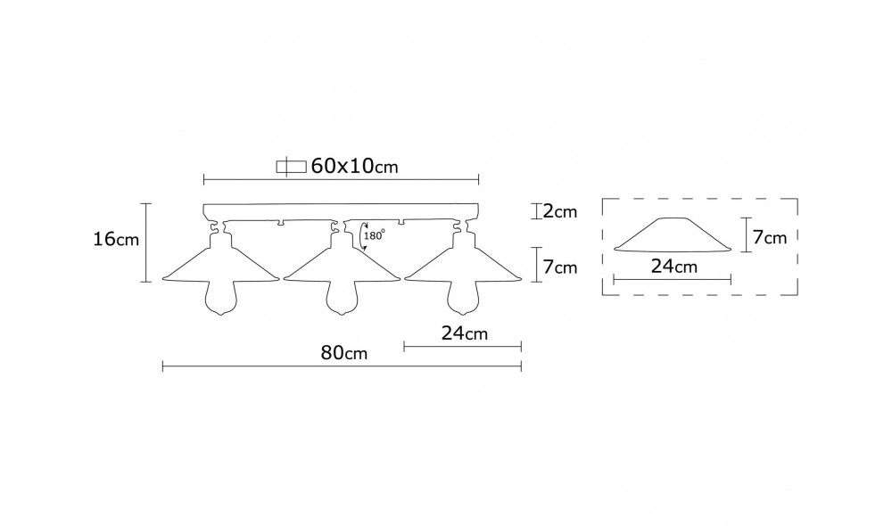 Candelabru Berceste - N-660 80 x 17 x 80 cm