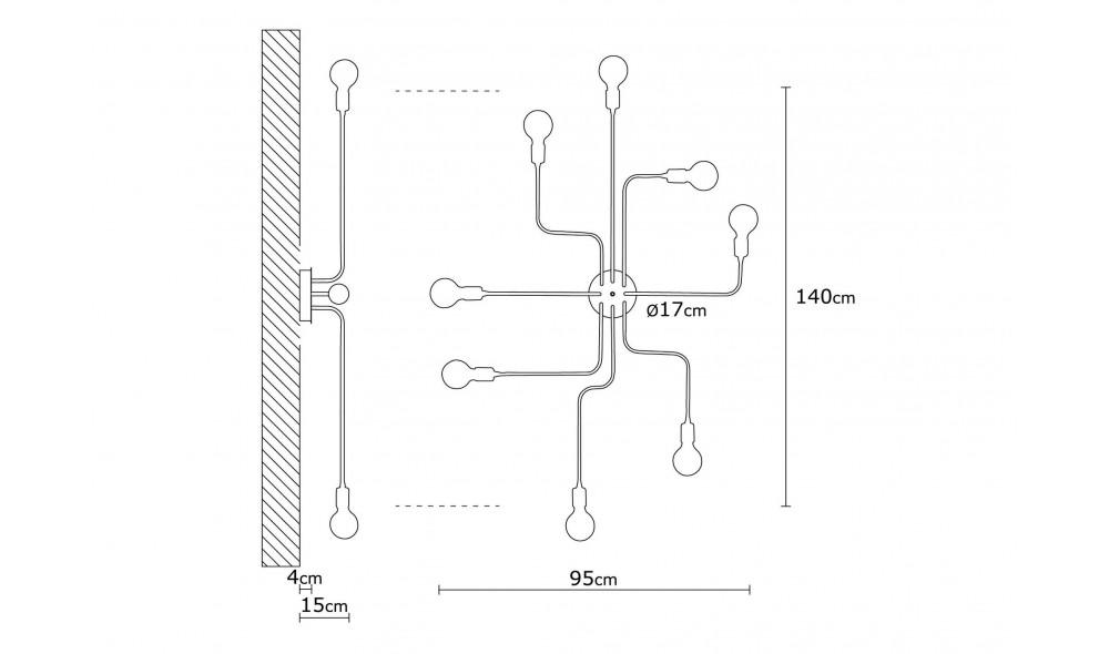 Candelabru Truva - N-698 140 x 15 x 140 cm