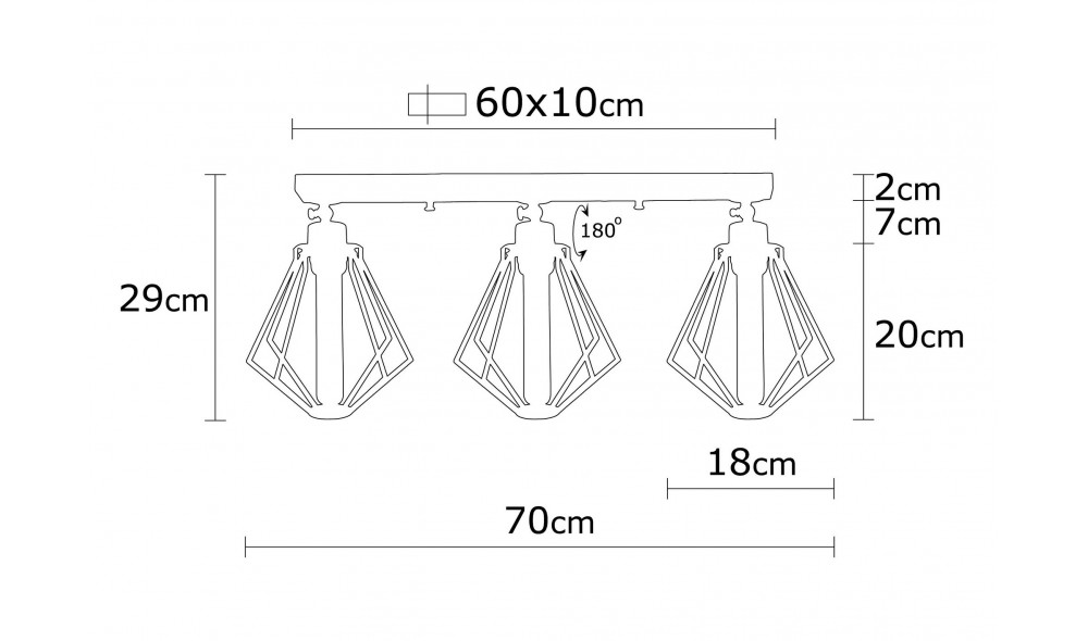 Candelabru Oylat - N-1040 18 x 29 x 70 cm