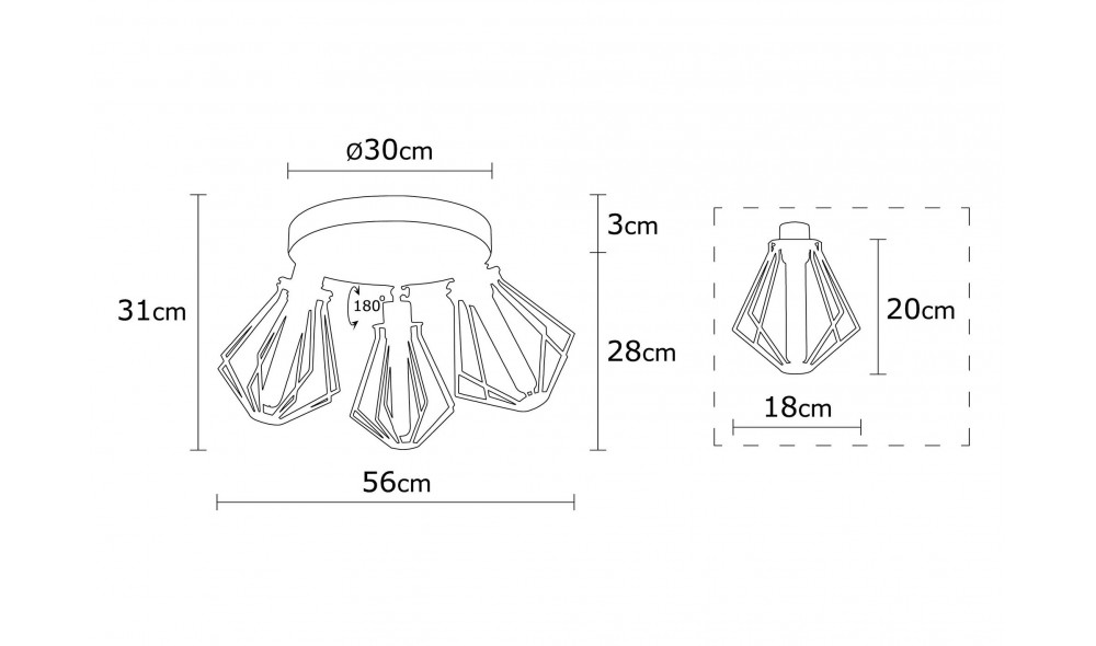 Candelabru Oylat - N-1041 56 x 31 x 56 cm