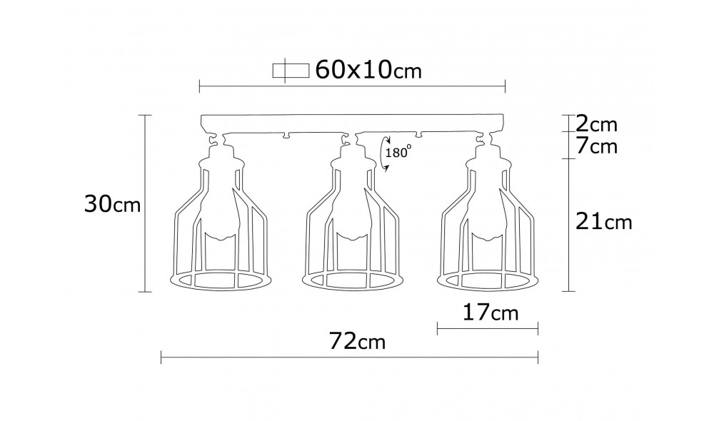 Candelabru Alacati - N-1097 17 x 30 x 72 cm