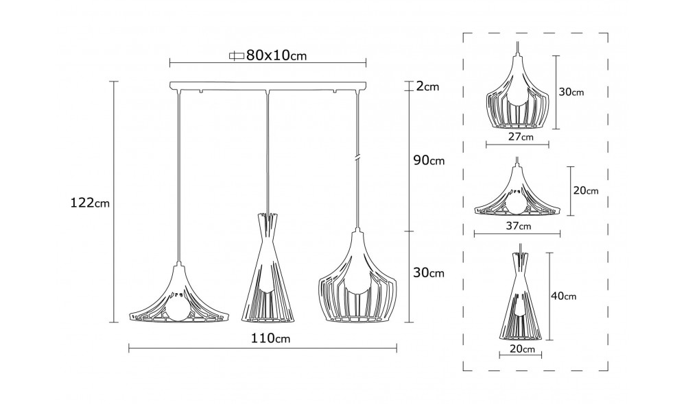 Candelabru Mezopotamia - N-1285 37 x 122 x 110 cm