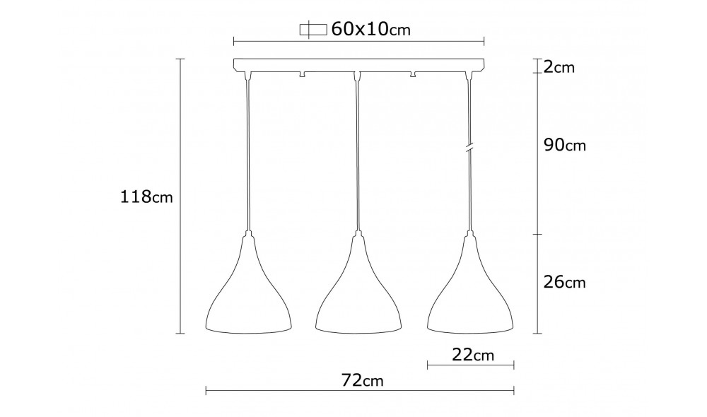 Candelabru Berceste - N-1387 72 x 118 x 72 cm