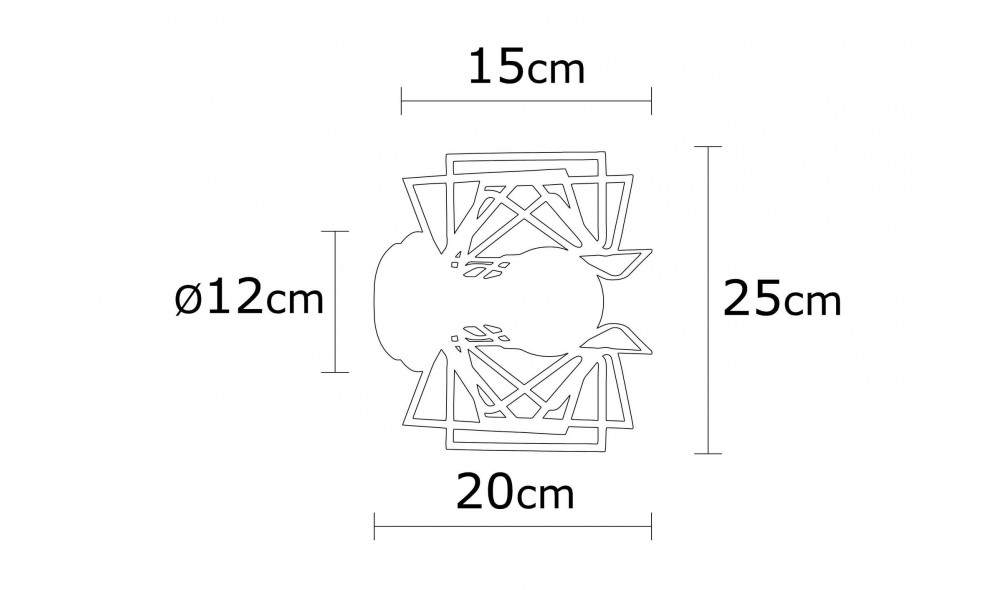 Lampa de perete Nemrut - N-953 20 x 25 x 20 cm