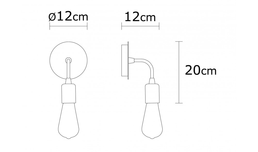 Lampa de perete Harput - N-1322 12 x 20 x 12 cm