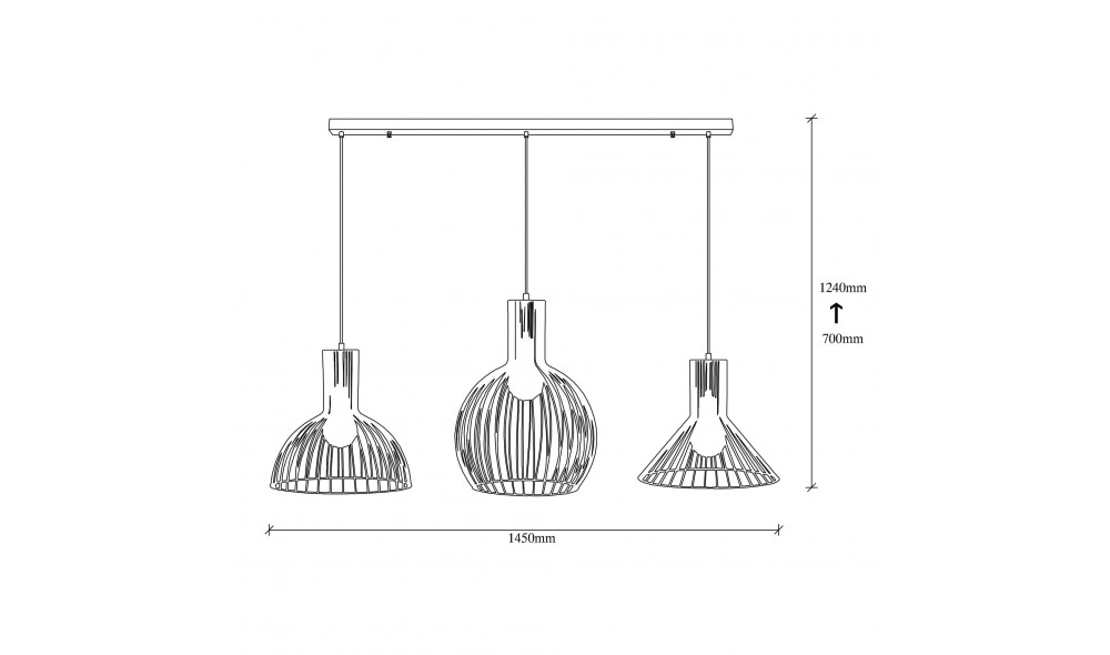 Candelabru Fellini - MR - 768 38 x 158 x 145 cm