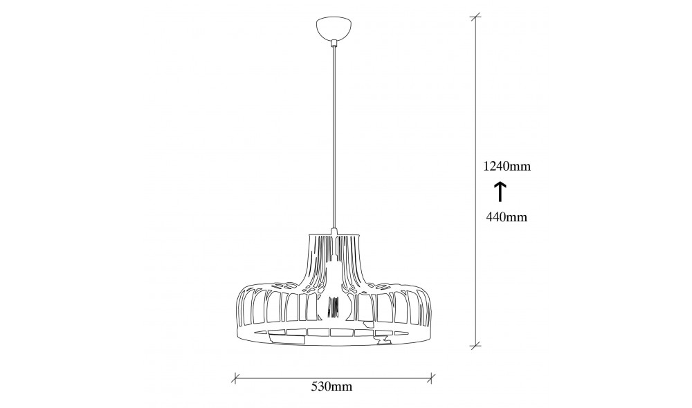 Candelabru Fellini - MR - 769 53 x 124 x 53 cm