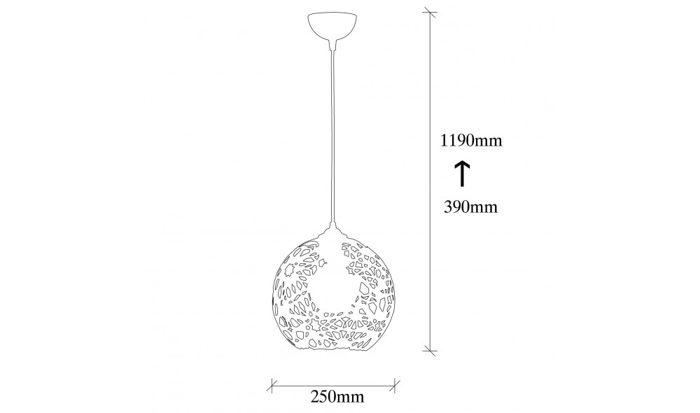 Candelabru Fellini - MR - 785 25 x 119 x 25 cm