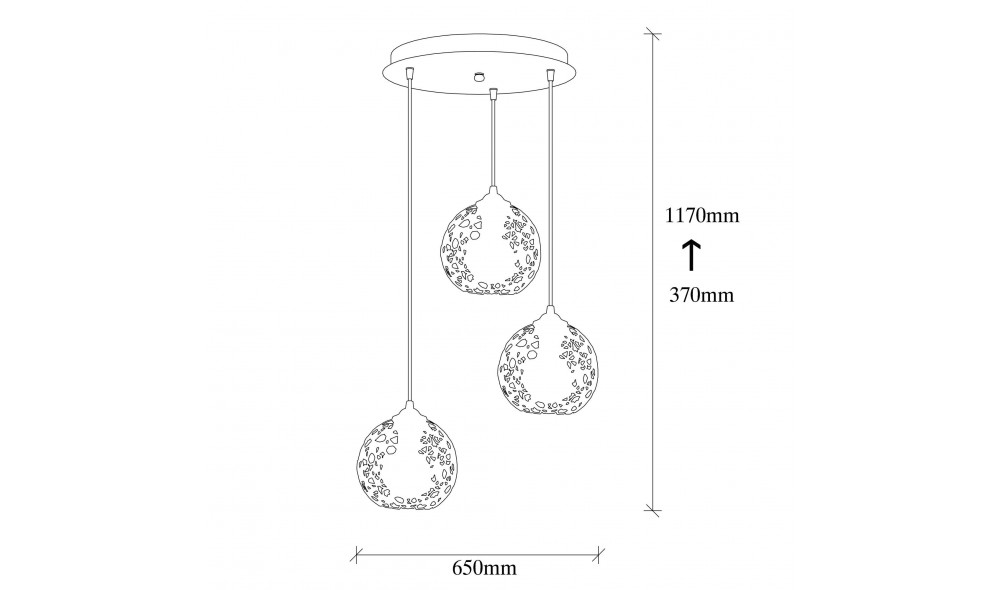 Candelabru Fellini - MR - 787 65 x 117 x 65 cm