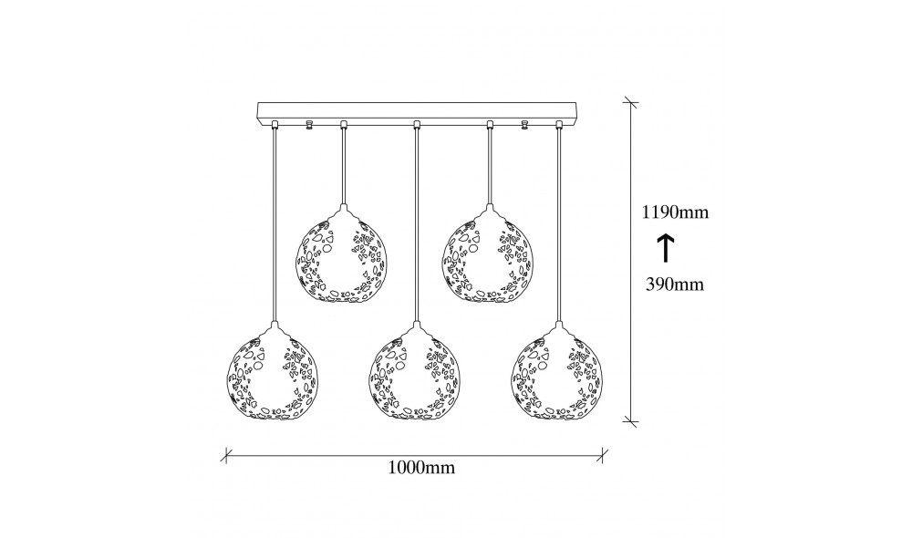 Candelabru Fellini - MR - 789 17 x 119 x 100 cm