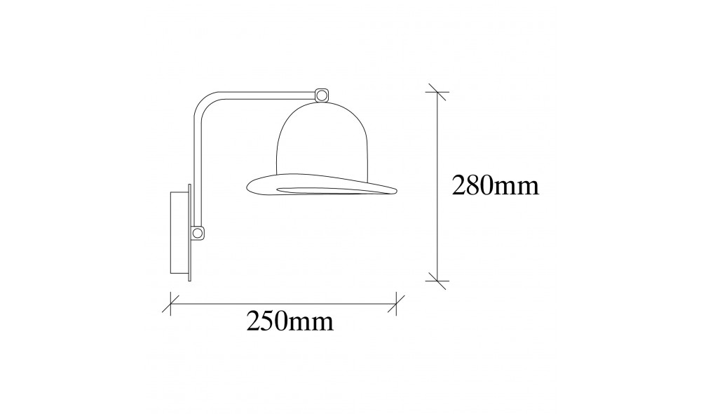 Lampa de perete Fötr Sivani - MR-324 25 x 28 x 19 cm