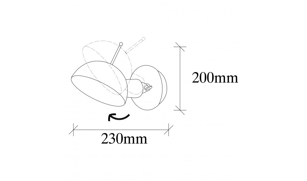 Lampa de perete Sivani - MR-654 20 x 15 x 23 cm